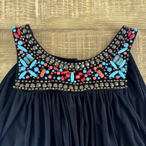 MICHAEL Michael Kors boho beaded sleeveless halter top size medium - Picture 5 of 9